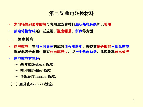 热电转换材料知识分享