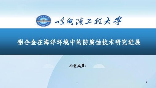 铝合金在海洋环境中的防腐蚀技术研究进展ppt课件