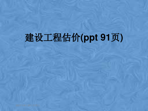 建设工程估价(ppt 91页)