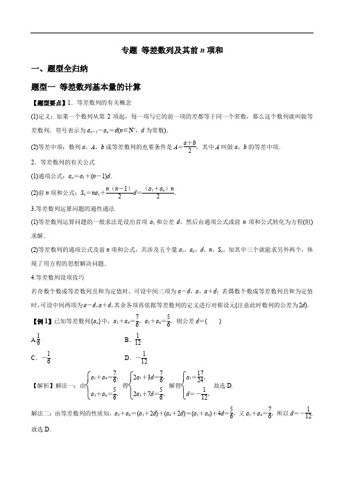 专题6.2等差数列及其前n项和(2021年高考数学一轮复习专题)