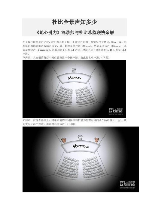 杜比全景声,单声道、立体声、5.1、7.1声道剖析