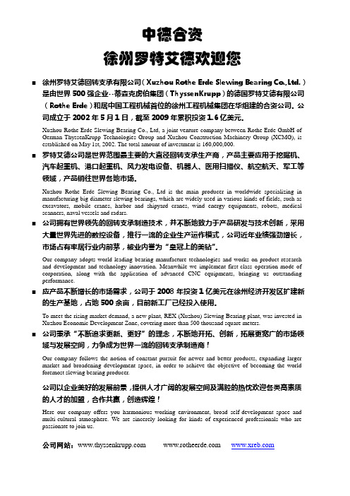 徐州罗特艾德回转支承有限公司