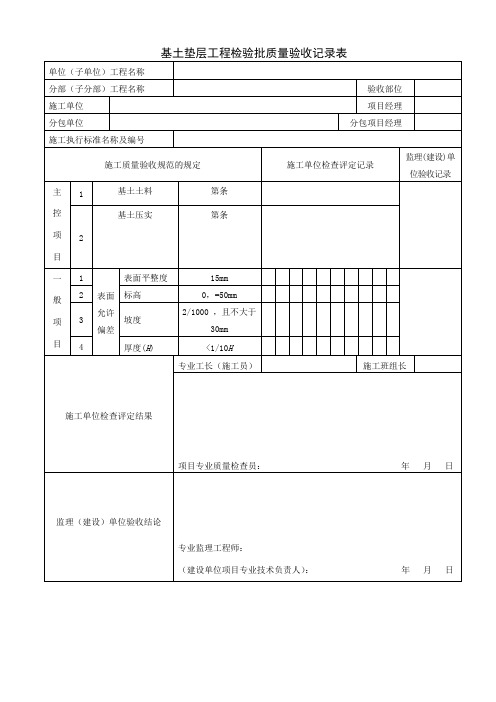 建筑工程装饰装修工程质量验收专用表格