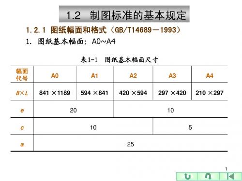 中职 建筑识图 1.2制图标准的基本规定