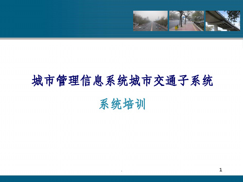 路政通使用培训(城市管理信息系统城市交通子系统)