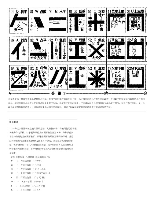 几何母根编码的计算机汉字输入方法与相关技术