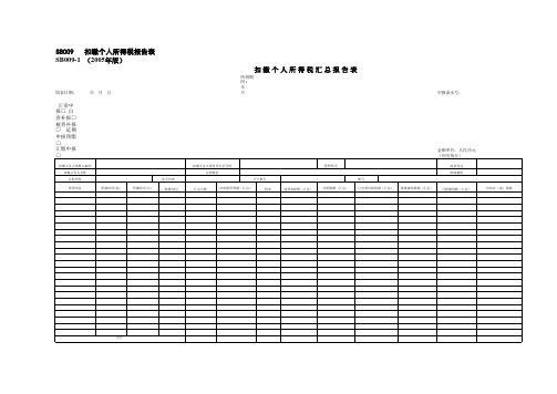 个税申报汇总表