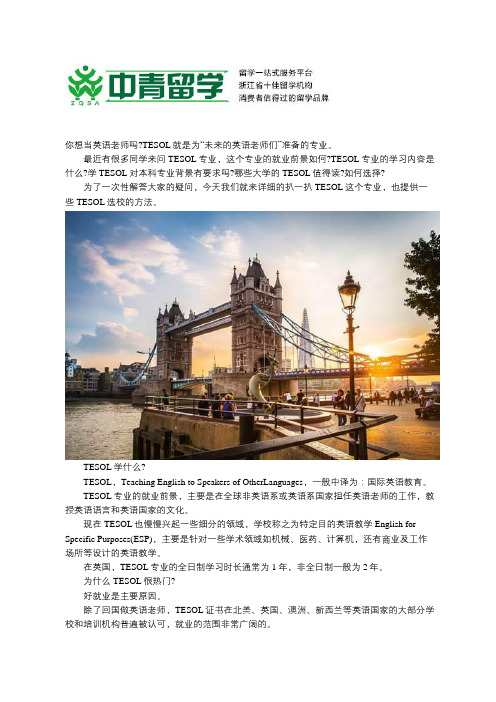 英国留学热门专业——TESOL专业