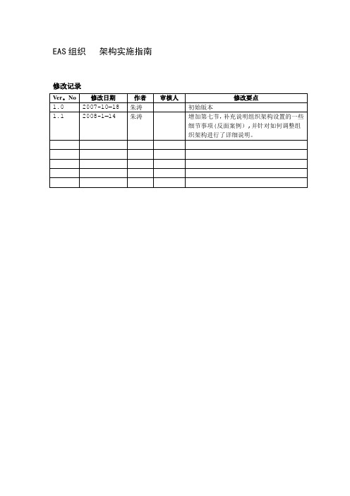 EAS组织架构实施指南