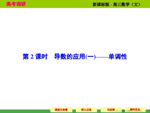 2015高考数学配套课件：3-2 导数的应用(一)——单调性