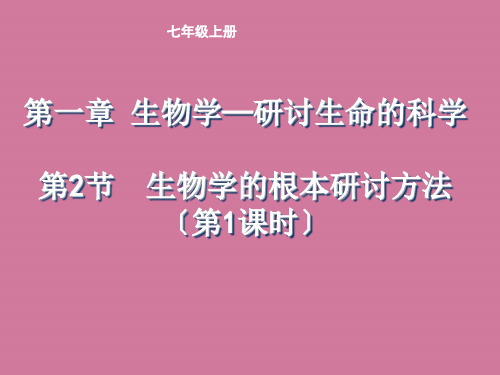 【中学】生物学 研究生命的科学ppt课件