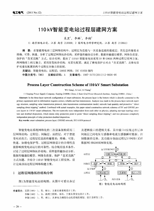 110kV智能变电站过程层建网方案