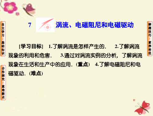 高中物理-第四章 电磁感应 7 涡流、电磁阻尼和电磁驱动课件 新人教版选修3-2