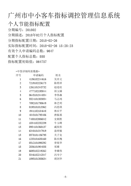 广州市中小客车指标调控管理信息系统