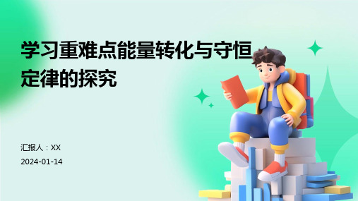 学习重难点能量转化与守恒定律的探究