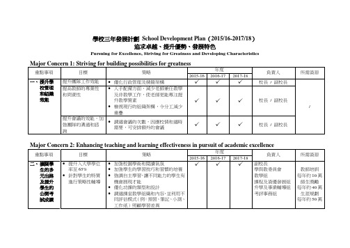 追求卓越、提升优势、发展特色