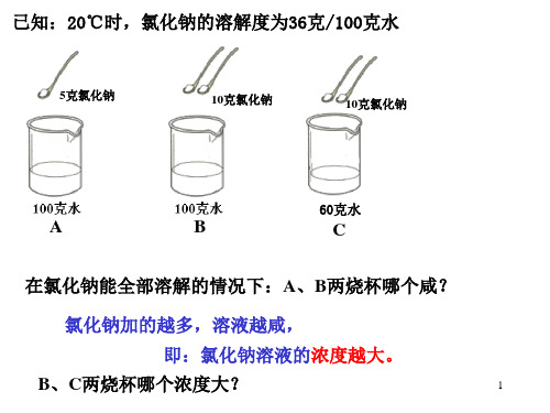 溶液的浓度计算ppt课件