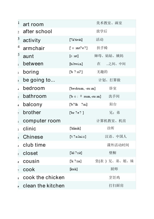 新起点三年级的英语下册单词+音标.doc