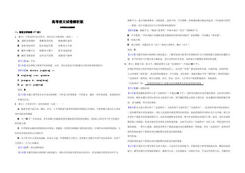 高考语文试卷解析版2