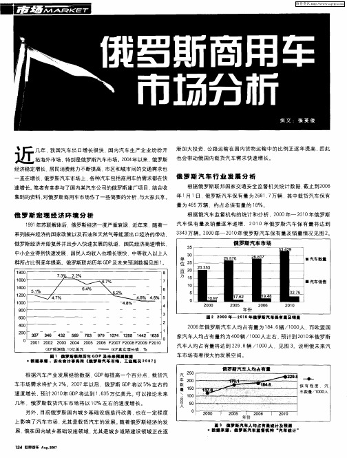 俄罗斯商用车市场分析