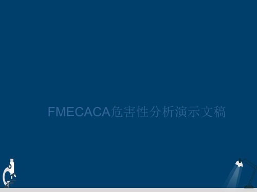 FMECACA危害性分析演示文稿