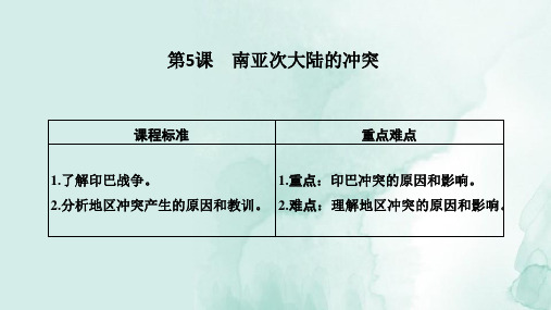 高中历史选修3精品课件：第5课 南亚次大陆的冲突 (2)