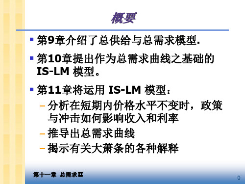 曼昆版宏观经济学ch11总需求2使用ISLM模型