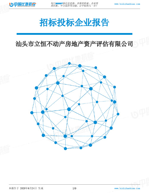 汕头市立恒不动产房地产资产评估有限公司-招投标数据分析报告