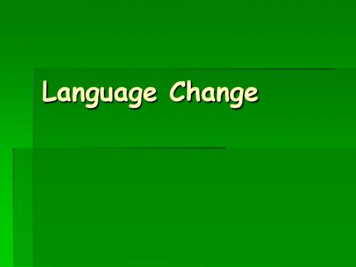 Language change