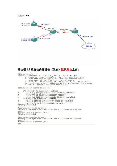 通告默认路由