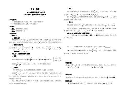 椭圆的简单几何性质