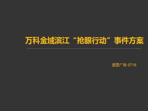 房地产营销策划-万科金域滨江“抢眼行远见未来互动事件方案-