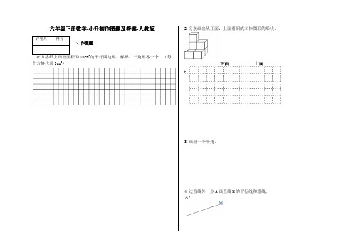 六年级下册数学试题-小升初作图题 -人教版(含答案)