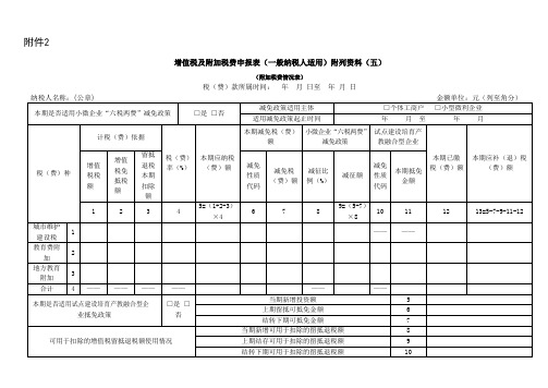 《增值税及附加税费申报表(一般纳税人适用)》