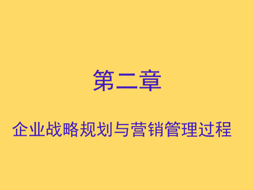 电大最新版《市场营销学》第二章企业战略规划与营销管理过程