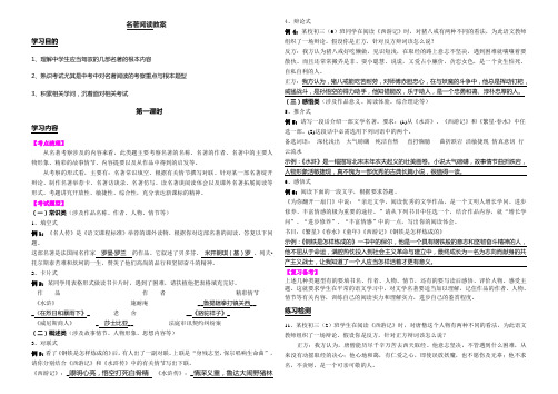 中考专题复习名著阅读教案1