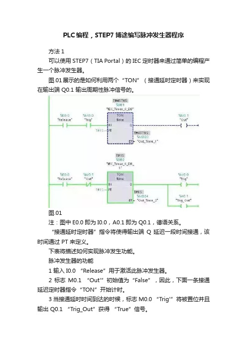 PLC编程，STEP7博途编写脉冲发生器程序