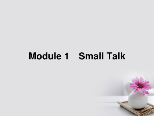 高中英语-Module-1-Small-Talk-Section-Ⅰ-Introduction-Vo