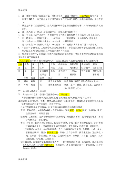 (整理)中医外科学考试重点.