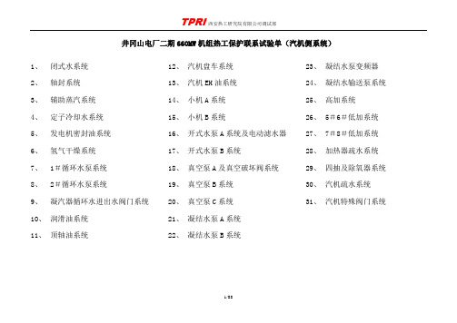 660MW机组汽机侧热工逻辑系统