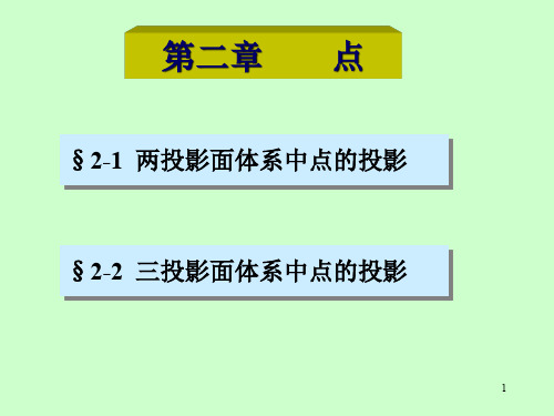 机械制图第二章     点