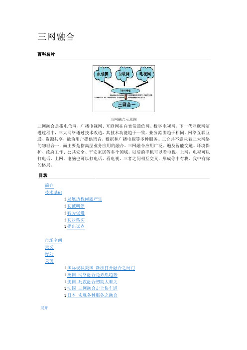 三网融合的含义