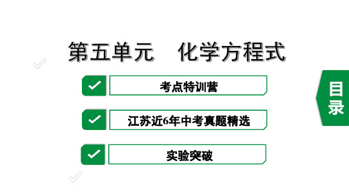 2020年江苏中考化学复习(人教版)第五单元  化学方程式