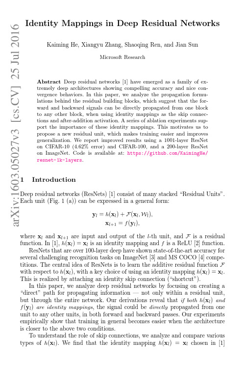 Identity Mappings in Deep Residual Networks