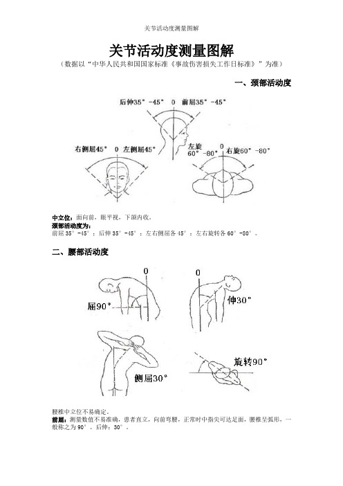 关节活动度测量图解