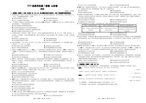 2020 届高考实战模拟山东卷历史试卷