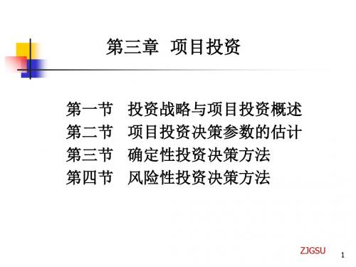 项目投资知识讲解(ppt 46页)