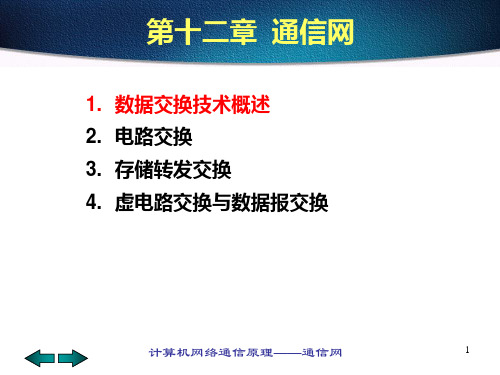 计算机网络通信原理通信网-第九章数据交换技术.