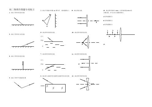 初二物理作图题专项练习(光学)