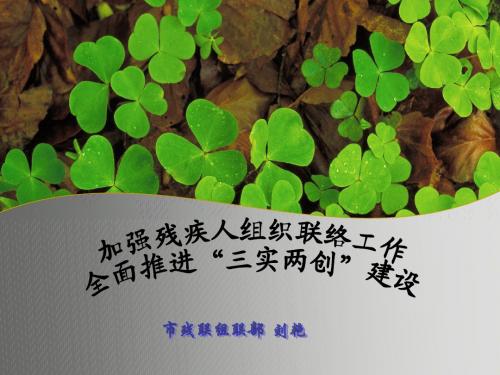 残疾人组织建设工作十二五,课件